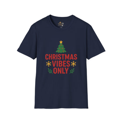 Christmas Vibes Only T-Shirt — Holiday Tree Graphic Tee