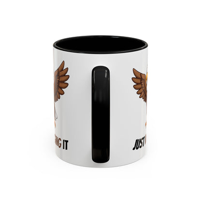 Just Winging It Coffee Mug - Fun Eagle Design, Motivational Mug, Perfect for Gifts, Coffee Lovers, Home Office, Quirky Drinkware