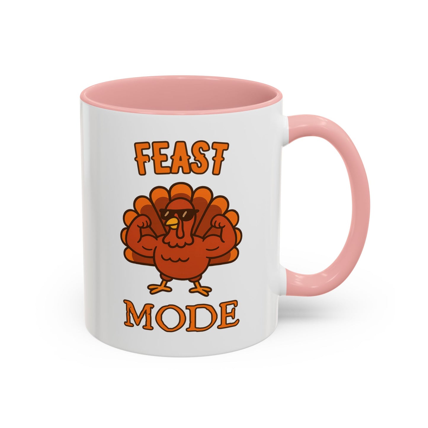 Thanksgiving Feast Mode Coffee Mug, Fun Turkey Mug, Holiday Coffee Cup, Unique Gift for Food Lovers, Fall Celebration Drinkware