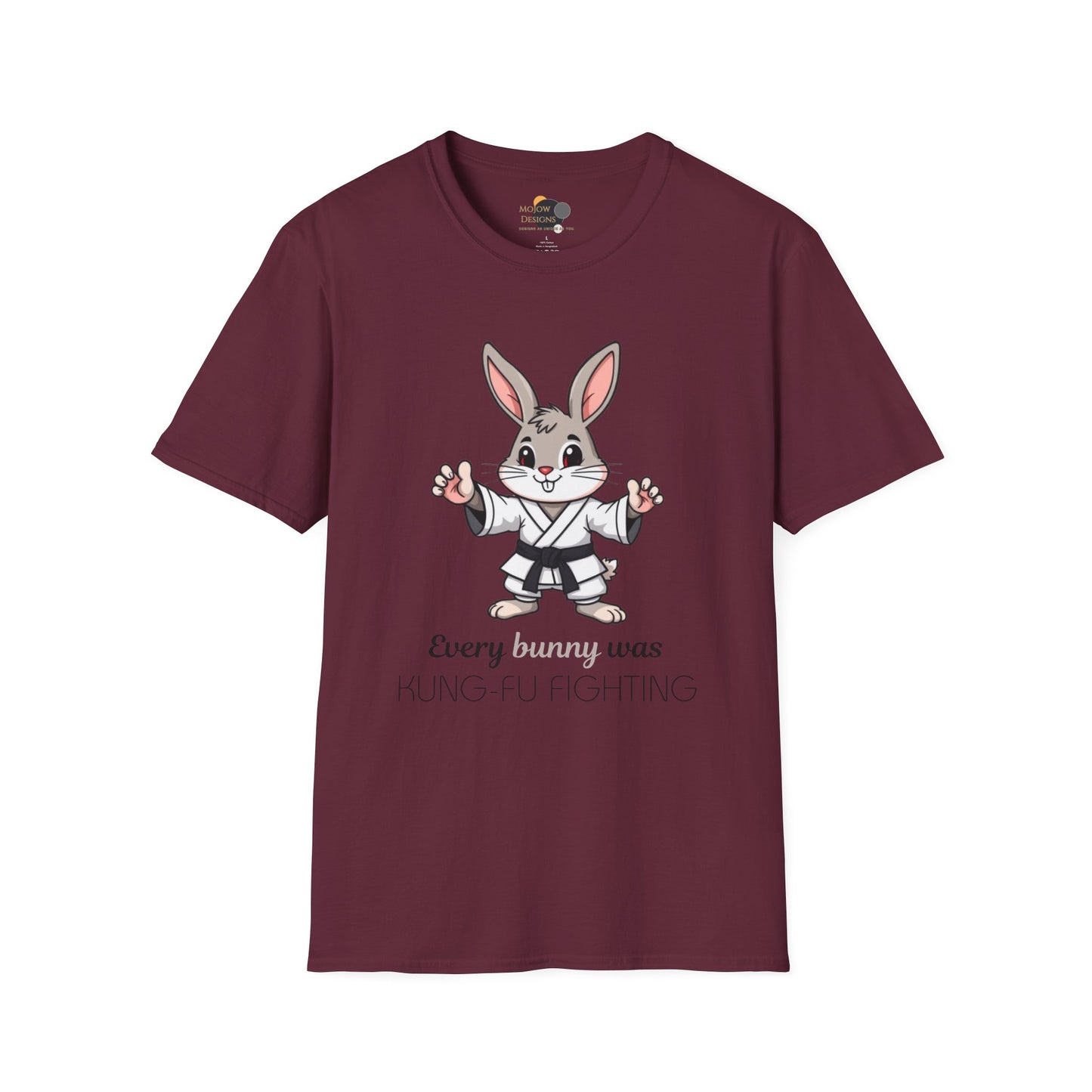 Every Bunny Was Kung-Fu Fighting T-Shirt, Unisex Martial Arts Tee, Funny Animal Shirt, Easter Apparel, Gift for Kids and Adults, Spring Time