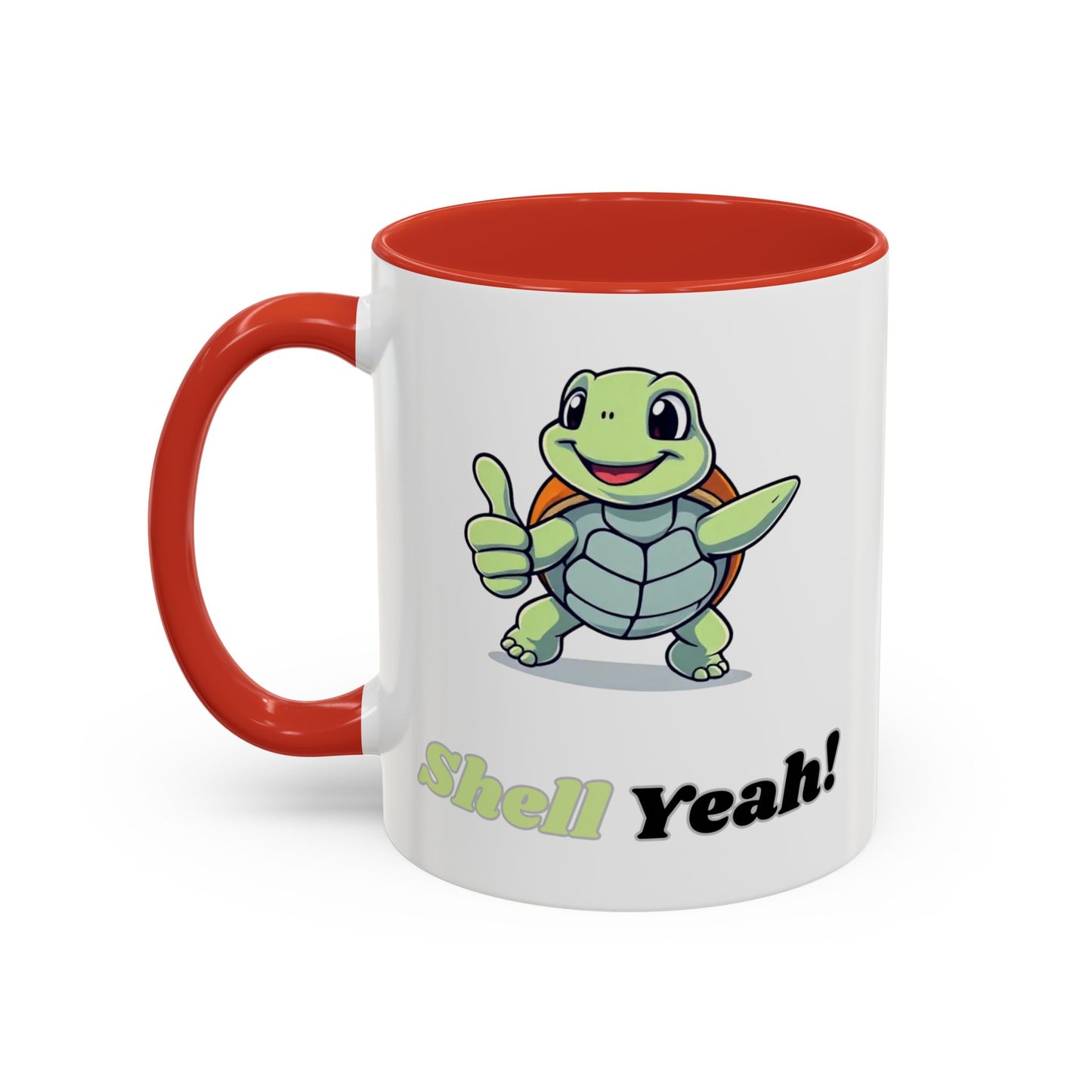 Cheerful Coffee Mug, Shell Yeah! Turtle Mug, Fun Gift for Kids, Cute Kitchen Decor, Positive Vibe Cup, Animal Lover Gift