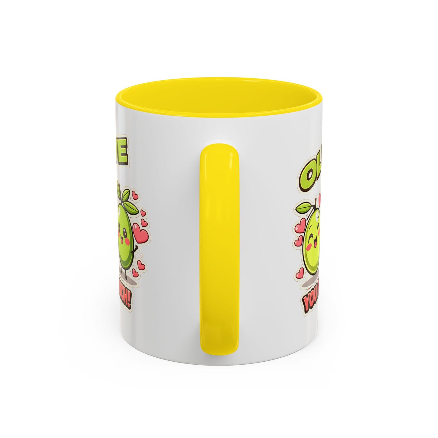 Olive You So Much Accent Coffee Mug, Valentines Day