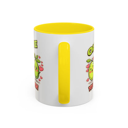 Olive You So Much Accent Coffee Mug, Valentines Day