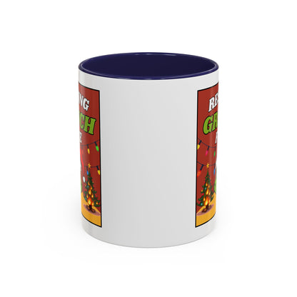 Resting Grinch Face Coffee Mug — Holiday Funny Christmas Mug