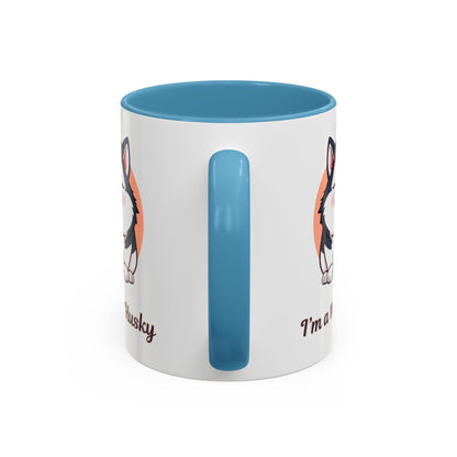 Cute Husky Accent Coffee Mug - Perfect Gift for Dog Lovers, Pet Owners, Birthdays, and Coffee Enthusiasts