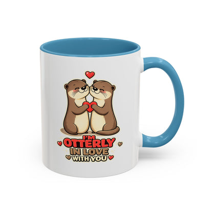 I'm Otterly in Love Accent Coffee Mug — Cute Otter Coffee Cup for Animal Lovers, Valentines Day