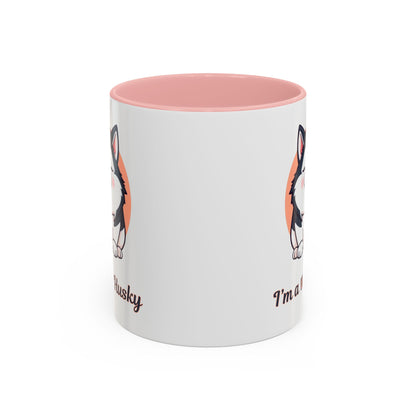 Cute Husky Accent Coffee Mug - Perfect Gift for Dog Lovers, Pet Owners, Birthdays, and Coffee Enthusiasts