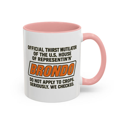 Brondo Accent Coffee Mug - Funny Gift for Coffee Lovers, Unique Office Mug, Gag Gift for Friends, Quirky Kitchenware, Novelty Drinkware