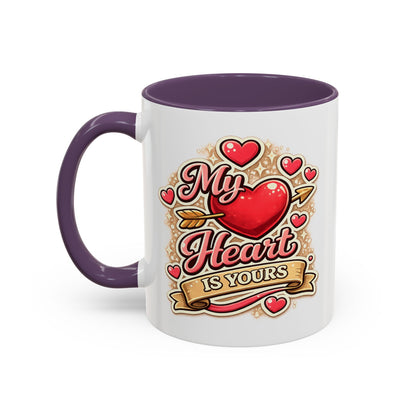 My Heart Is Yours Coffee Mug — Romantic Accent Mug for Valentine’s Day
