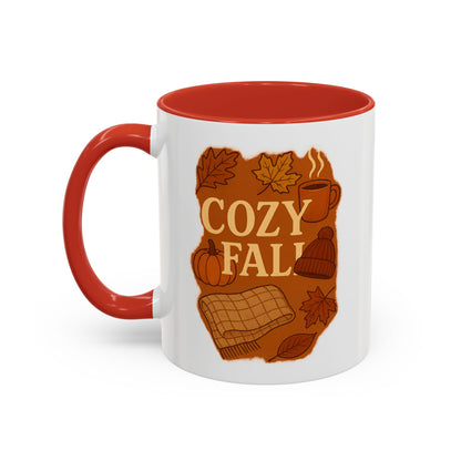 Cozy Fall Accent Coffee Mug | Seasonal Drinkware | Autumn Vibes | Perfect Gift for Fall | Home Decor | Coffee Lover's Companion