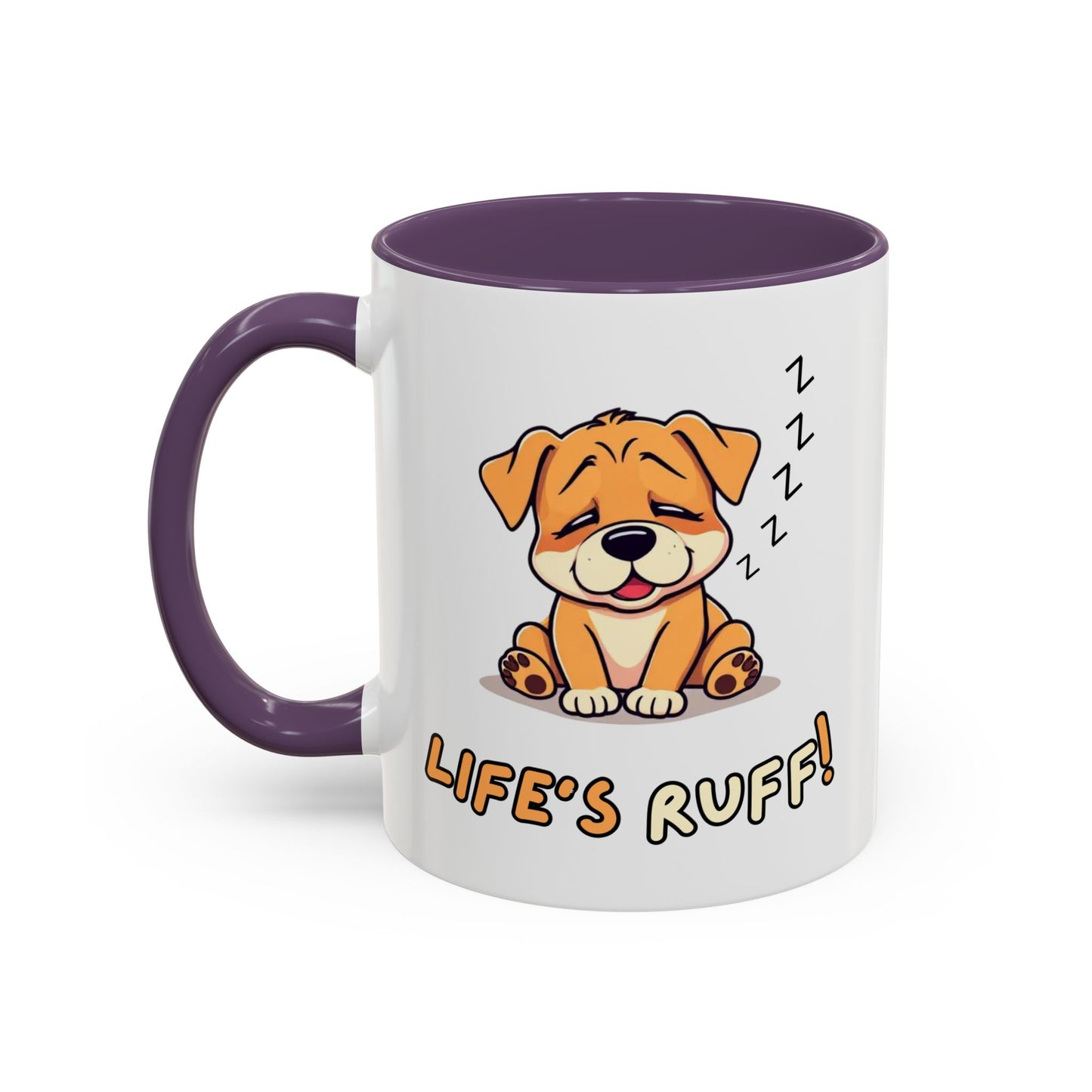 Dog Lover's Accent Coffee Mug | Cute Pet Gift | Perfect for Dog Owners | Life's Ruff Humor | Funny Coffee Cup | 11oz