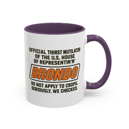 Brondo Accent Coffee Mug - Funny Gift for Coffee Lovers, Unique Office Mug, Gag Gift for Friends, Quirky Kitchenware, Novelty Drinkware