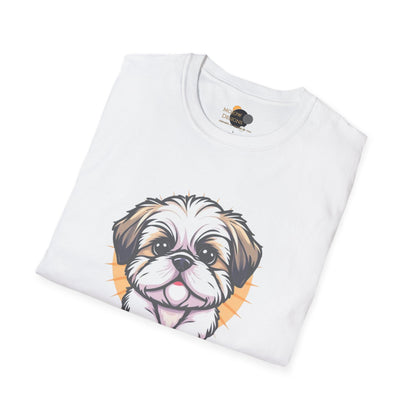 Cute Shih Tzu T-Shirt, Pet Lover Gift, Dog Mom Tee, Funny Dog Apparel, Unisex Softstyle Shirt