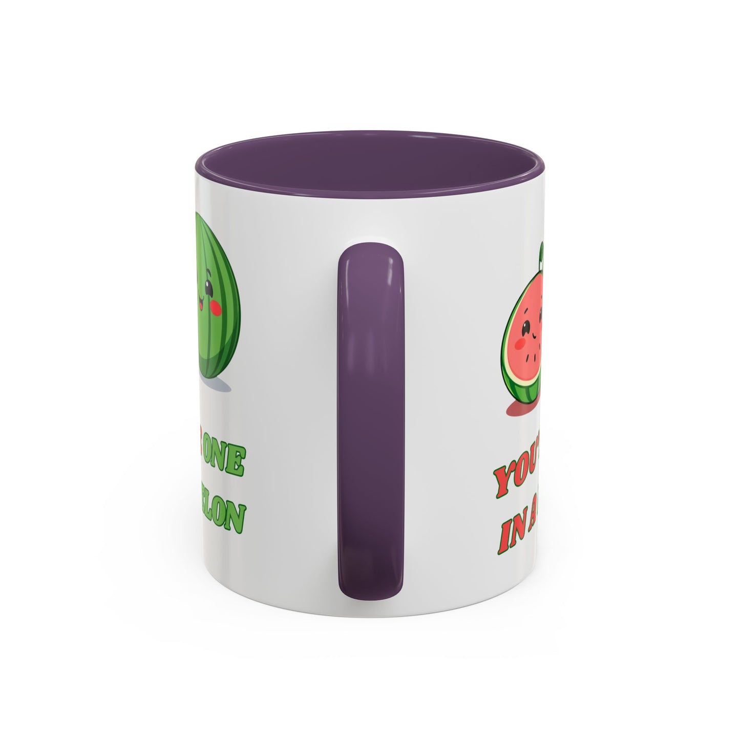 Cute Watermelon Coffee Mug - You're One in a Melon, Gift for Fruit Lovers, Summer Vibes, Inspirational Mug, Kitchen Decor