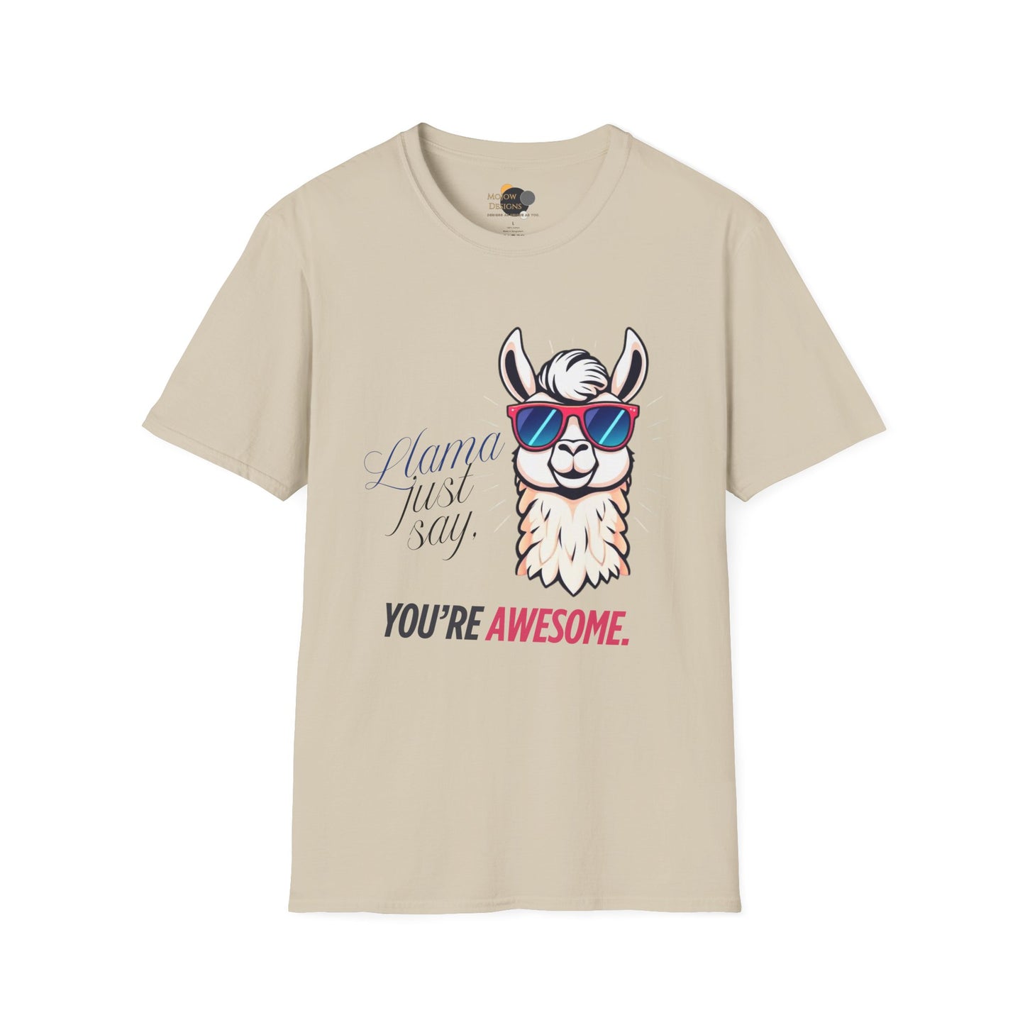Llama Awesome Unisex T-Shirt | Funny Gift, Summer Apparel, Cute Animal Tee, Youth and Adult Clothing, Birthday Present