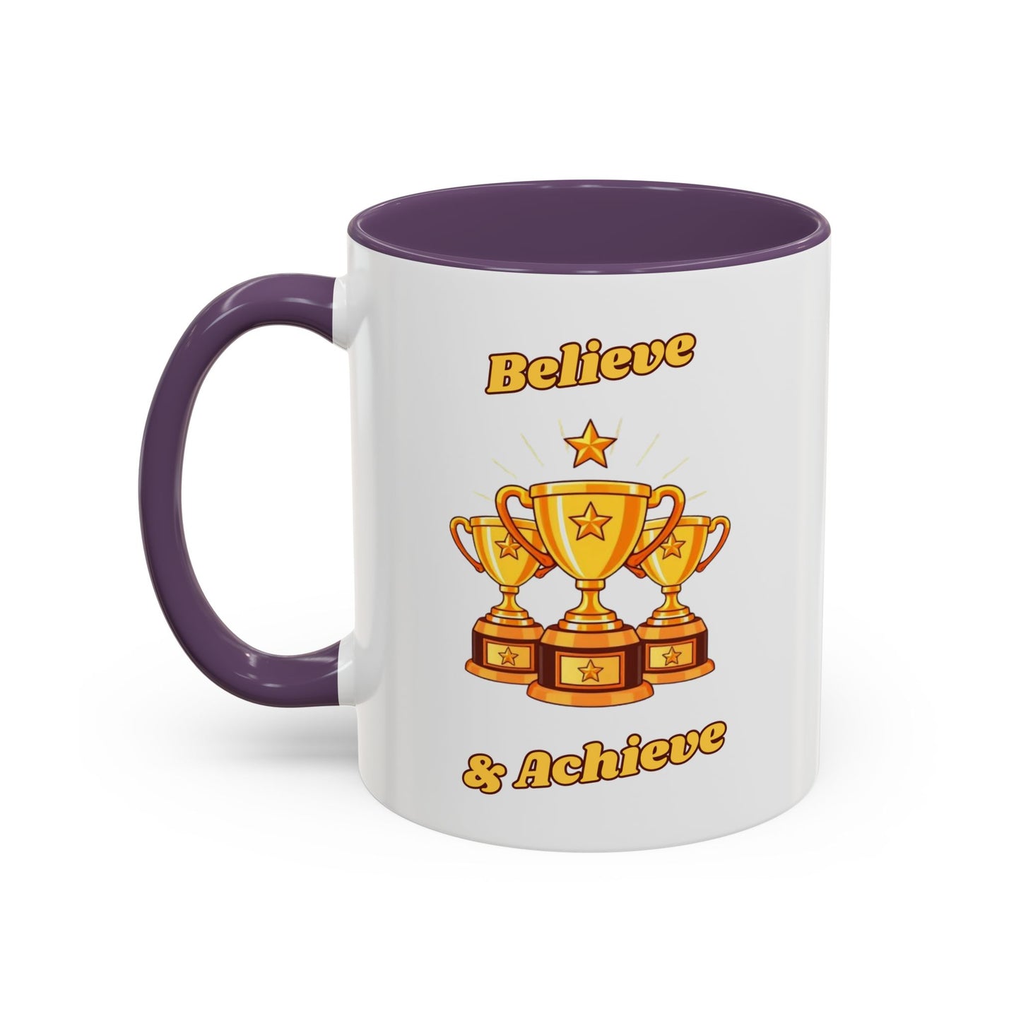 Award-Winning Coffee Mug, Believe & Achieve Cup, Motivational Gift for Winners, Sports, Achievements, Graduation