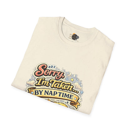 Sorry I’m Taken By Naptime Cat T-Shirt — Cute Sleeping Cat Graphic, Valentine's Day