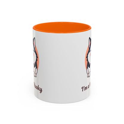 Cute Husky Accent Coffee Mug - Perfect Gift for Dog Lovers, Pet Owners, Birthdays, and Coffee Enthusiasts