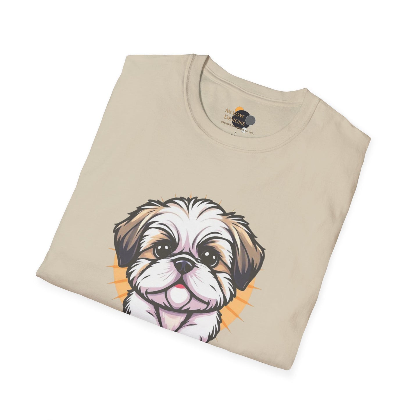 Cute Shih Tzu T-Shirt, Pet Lover Gift, Dog Mom Tee, Funny Dog Apparel, Unisex Softstyle Shirt