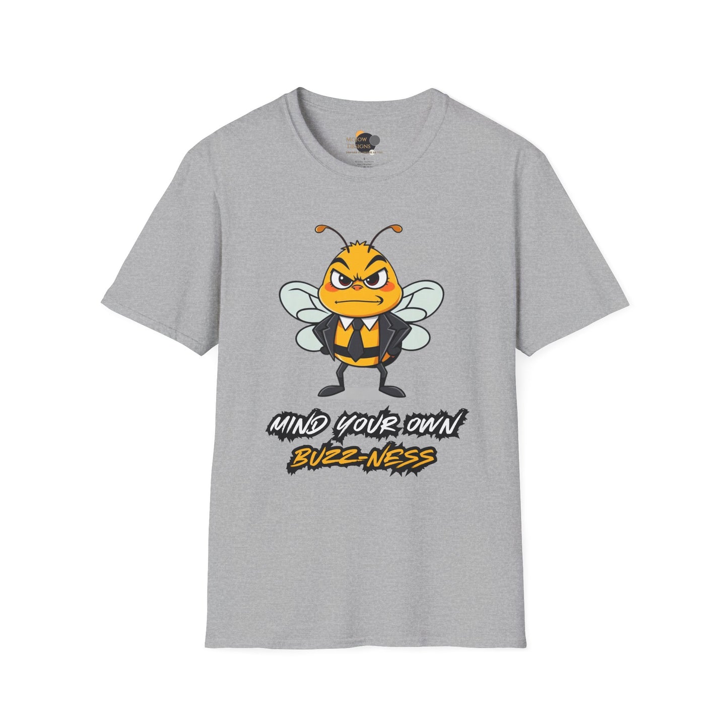 Funny Bee Graphic Tee, Mind Your Own Buzz-ness Shirt, Unisex Casual T-Shirt for Gift, Humor Apparel, Summer Wear, Spring Time