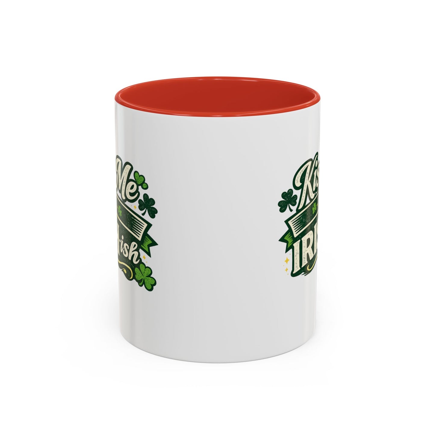 Kiss Me I’m Irish-ish Accent Coffee Mug — St. Patrick’s Day Shamrock Gift