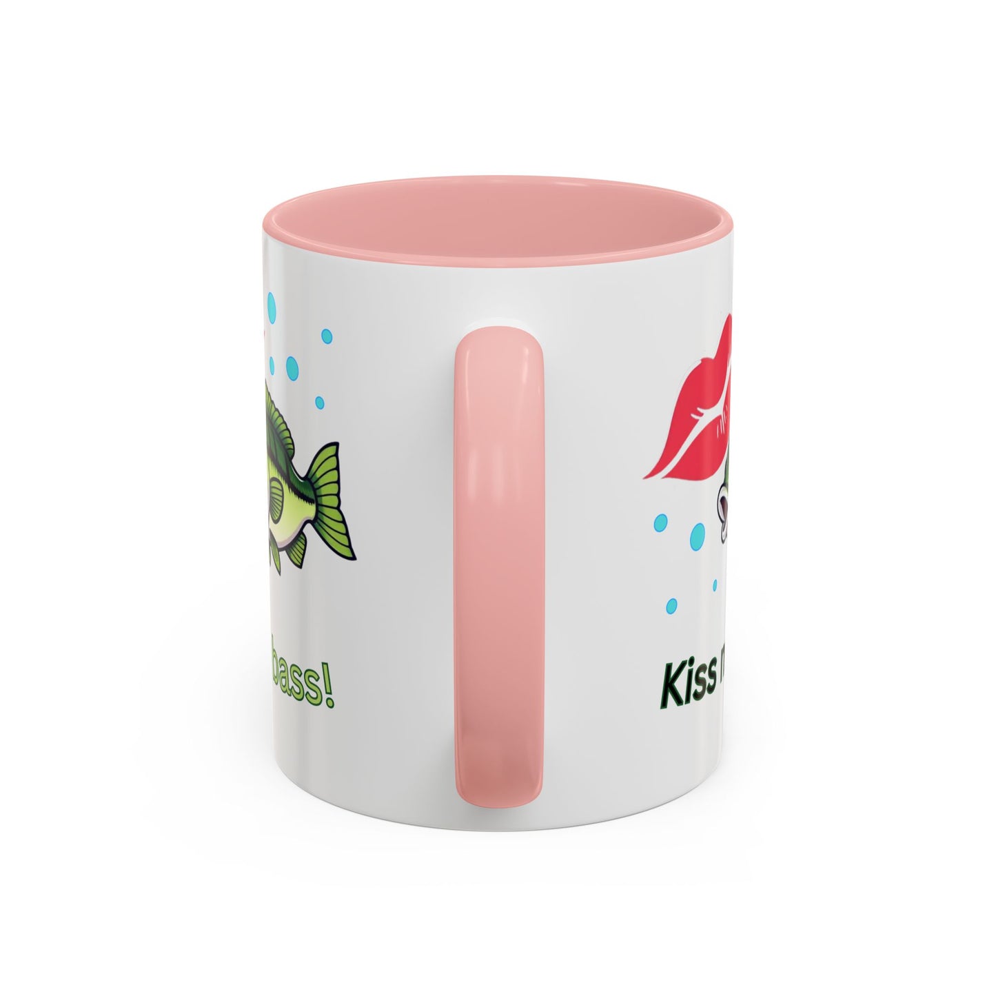 Funny Fishing Mug, Kiss My Bass Coffee Cup, Great for Anglers, Unique Gift for Dad, Humorous Fishing Lover Present, 11oz