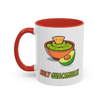 Holy Guacamole Coffee Mug, Fun Avocado Tea Cup, Quirky Kitchenware, Unique Gift for Food Lovers, Vibrant Drinkware