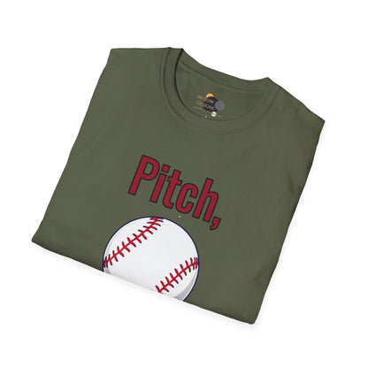 Baseball-Themed Unisex Softstyle T-Shirt, Perfect for Game Days, Sporty Gift, Summer Casual Wear, Unique Baseball Fan Apparel