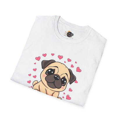 Cute Pug Graphic T-Shirt for Dog Lovers, Dog Mom Gift, Pet Lover Tee, Funny Dog Shirt, Animal Rescue Support
