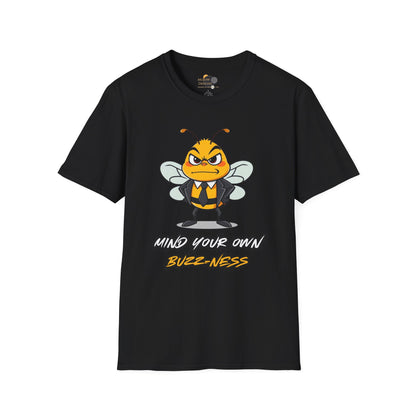 Funny Bee Graphic Tee, Mind Your Own Buzz-ness Shirt, Unisex Casual T-Shirt for Gift, Humor Apparel, Summer Wear, Spring Time