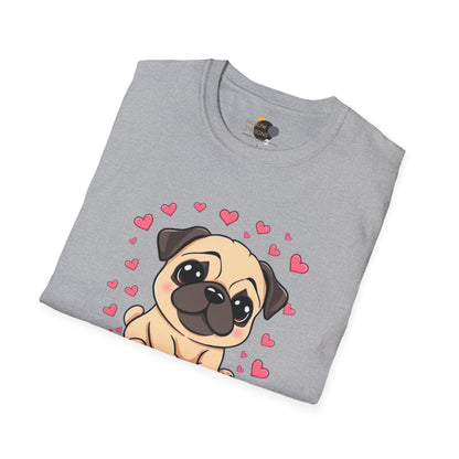Cute Pug Graphic T-Shirt for Dog Lovers, Dog Mom Gift, Pet Lover Tee, Funny Dog Shirt, Animal Rescue Support