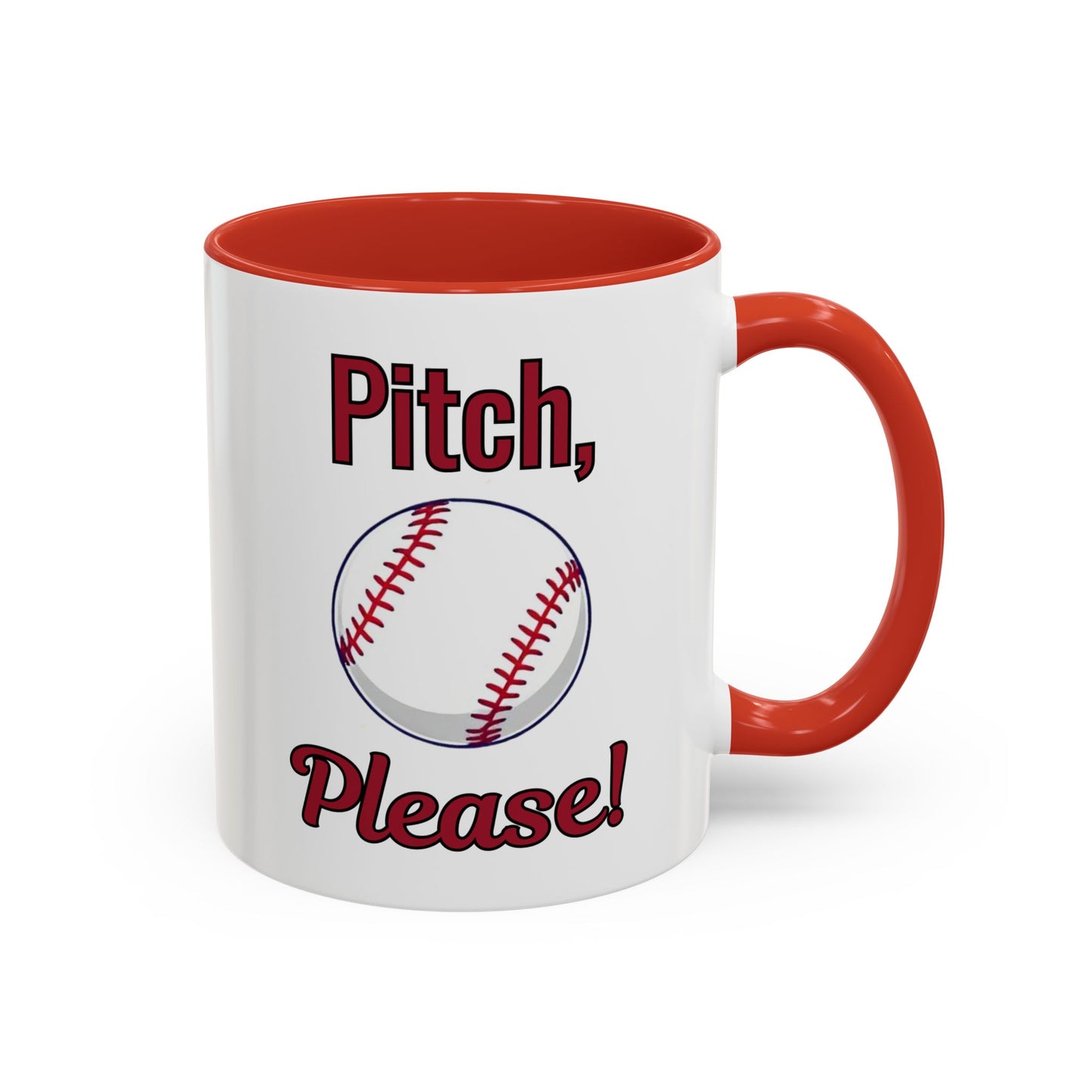 Baseball-Themed Coffee Mug, Pitch Please! Mug, Sporty Gift for Baseball Fans, Fun Drinks for Game Day, Unique Coffee Cup