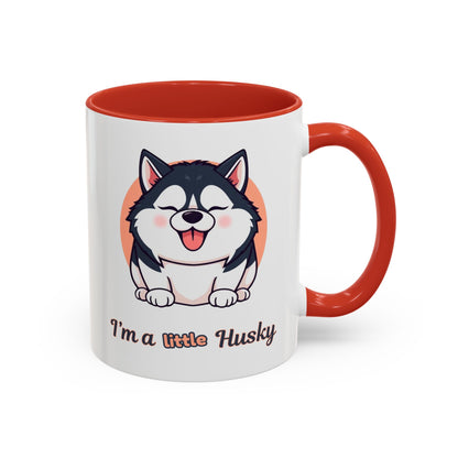 Cute Husky Accent Coffee Mug - Perfect Gift for Dog Lovers, Pet Owners, Birthdays, and Coffee Enthusiasts