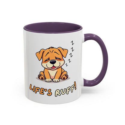 Dog Lover's Accent Coffee Mug | Cute Pet Gift | Perfect for Dog Owners | Life's Ruff Humor | Funny Coffee Cup | 11oz