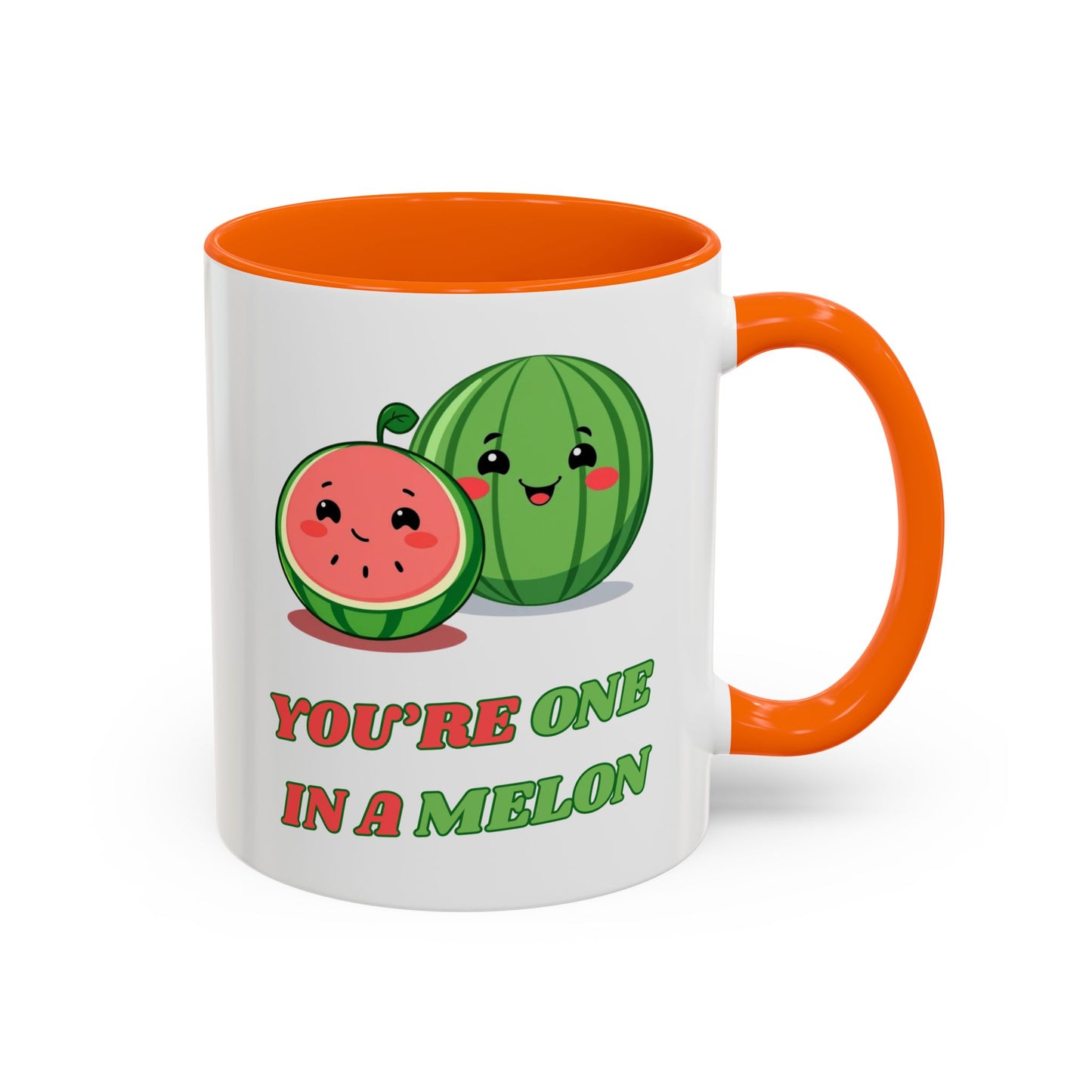 Cute Watermelon Coffee Mug - You're One in a Melon, Gift for Fruit Lovers, Summer Vibes, Inspirational Mug, Kitchen Decor