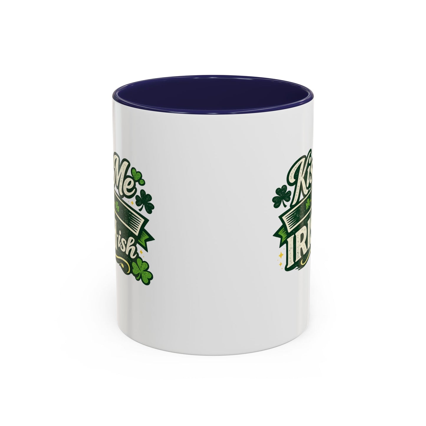 Kiss Me I’m Irish-ish Accent Coffee Mug — St. Patrick’s Day Shamrock Gift