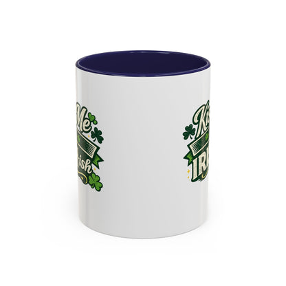 Kiss Me I’m Irish-ish Accent Coffee Mug — St. Patrick’s Day Shamrock Gift