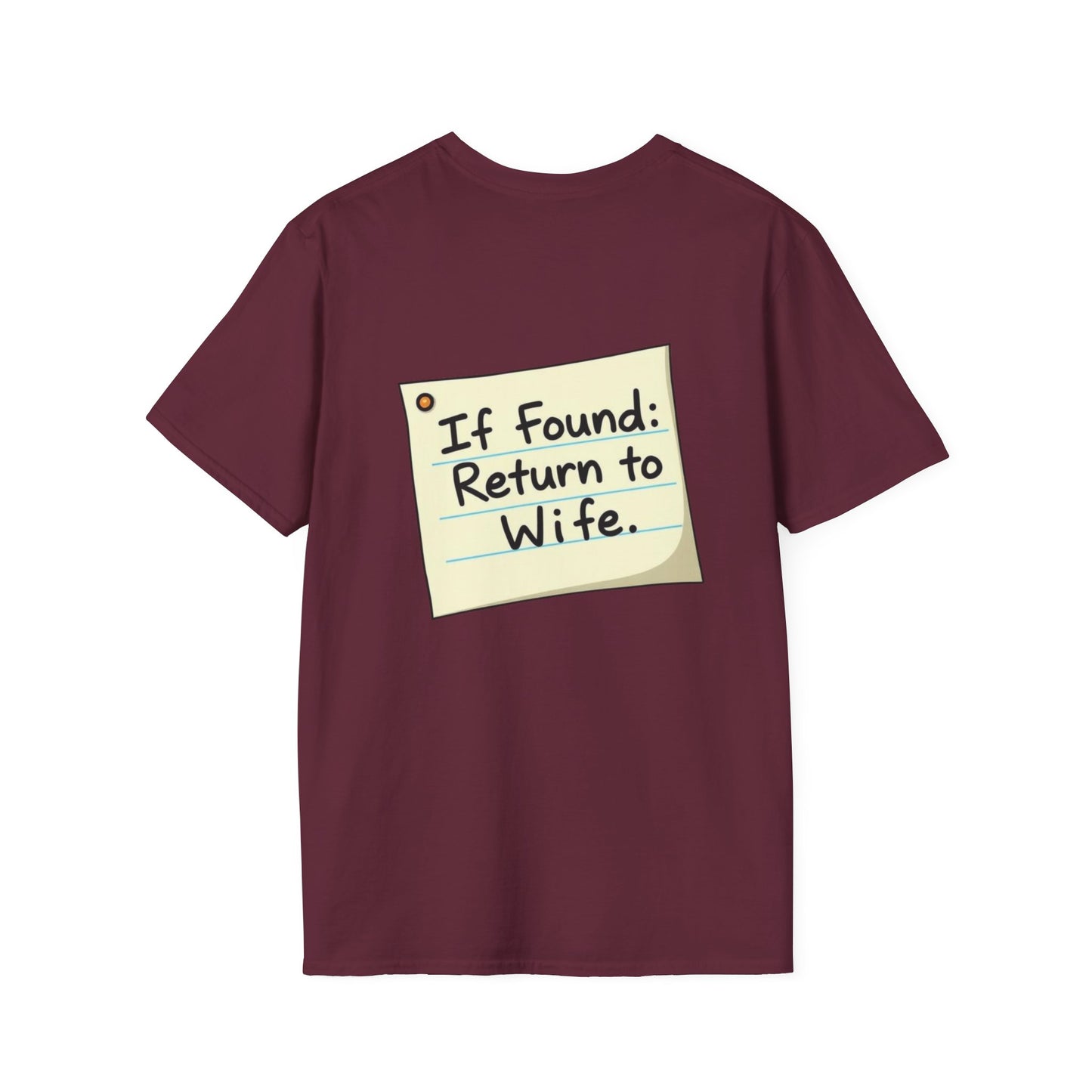 Return To Wife T-Shirt, Funny Husband Shirt, Gift for Him, Humor Apparel, Quirky Tee, Anniversary Present, Casual Wear