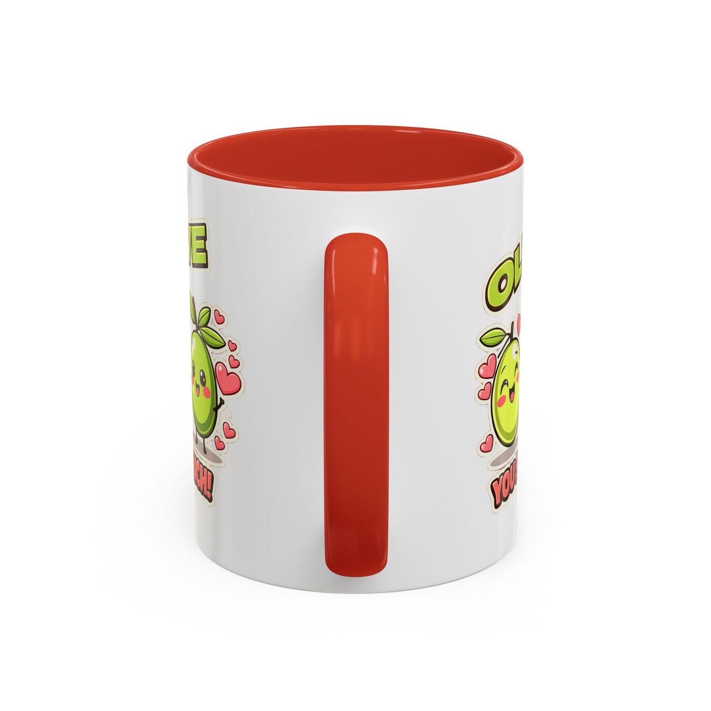 Olive You So Much Accent Coffee Mug, Valentines Day