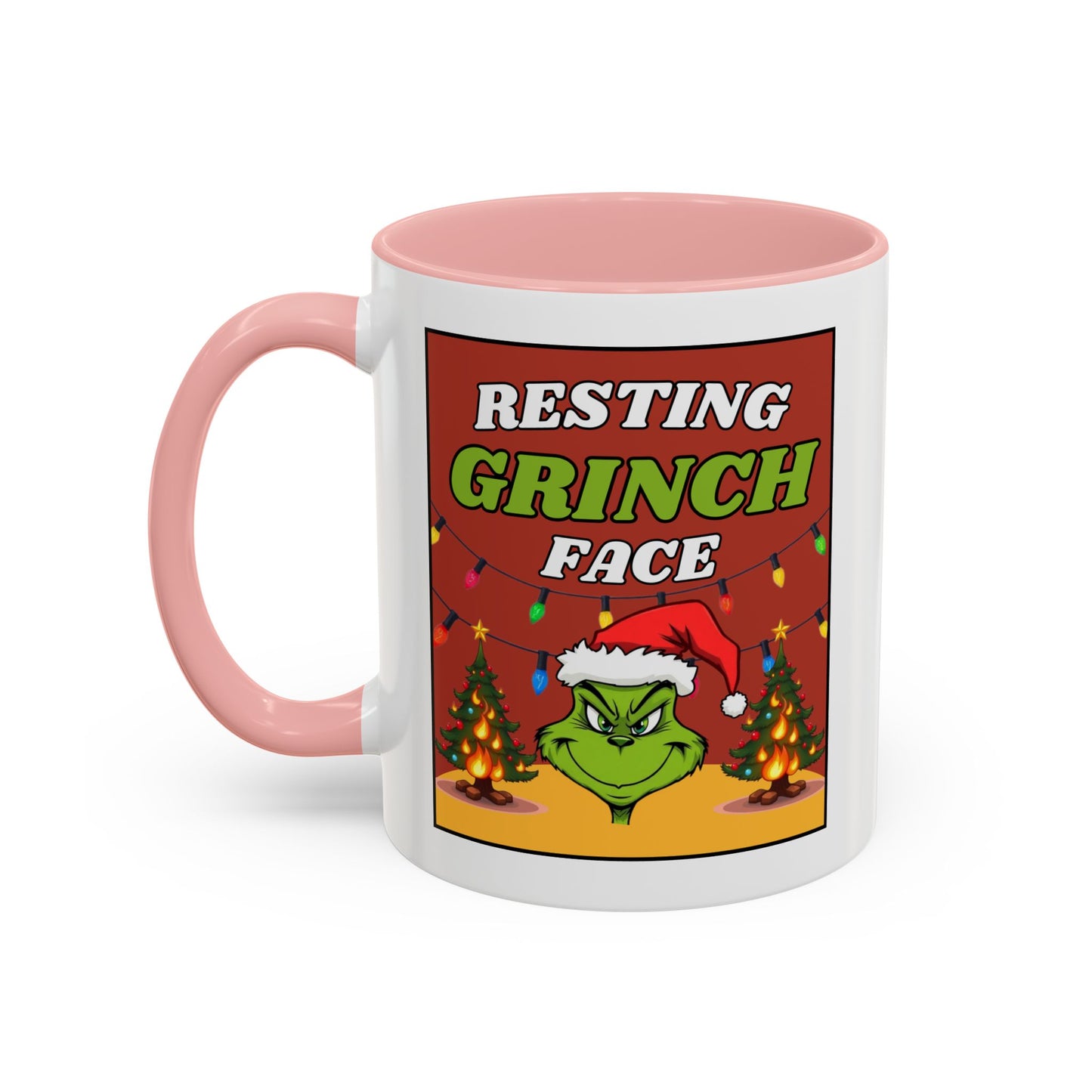 Resting Grinch Face Coffee Mug — Holiday Funny Christmas Mug