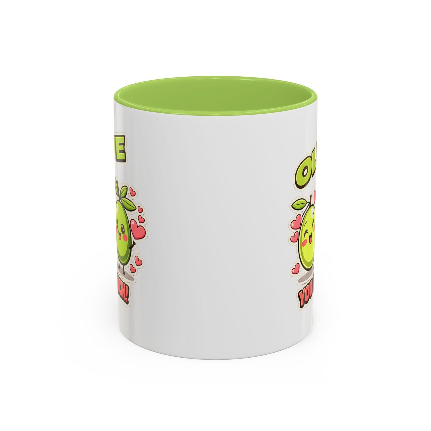 Olive You So Much Accent Coffee Mug, Valentines Day