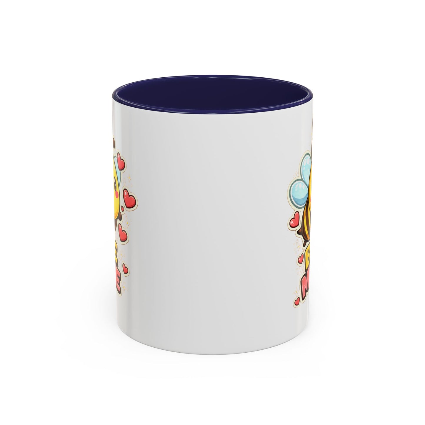 Bee Mine Accent Coffee Mug — Cute Valentine Bee Design