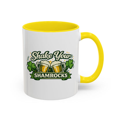 Shake Your Shamrocks Coffee Mug — St. Patrick's Day Beer & Shamrock Accent Mug