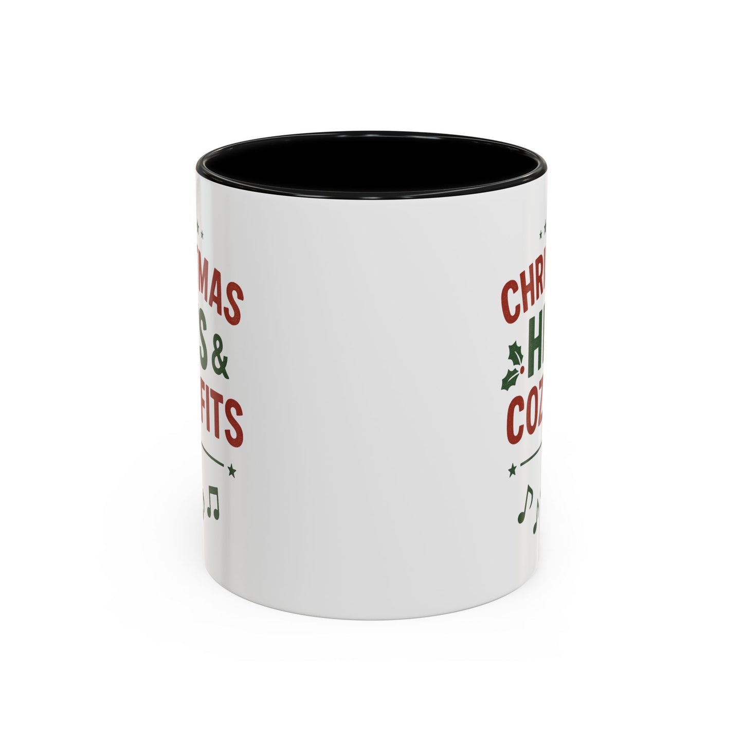 Christmas Hits & Cozy Fits Coffee Mug — Holiday Music & Cozy Outfit Gift