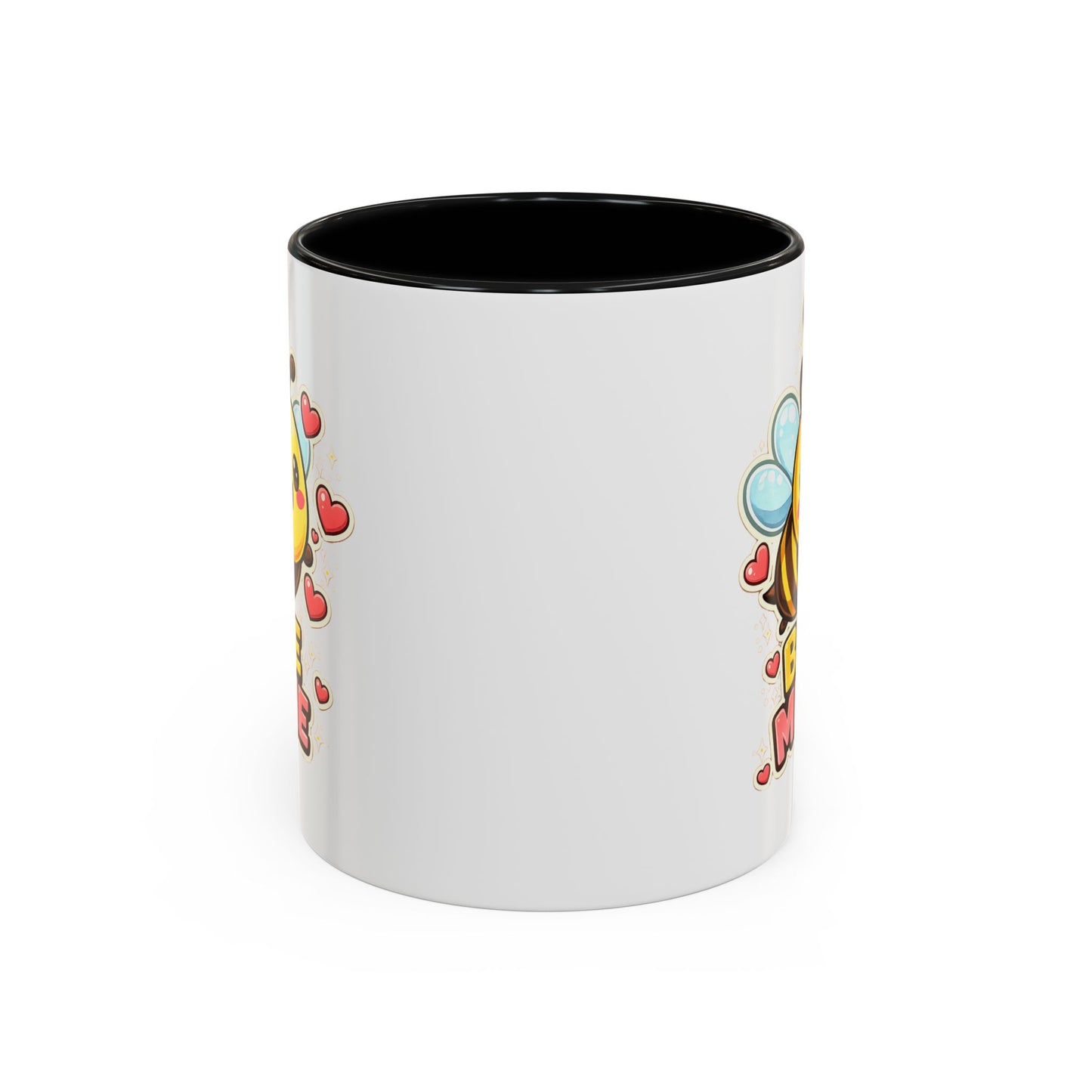 Bee Mine Accent Coffee Mug — Cute Valentine Bee Design