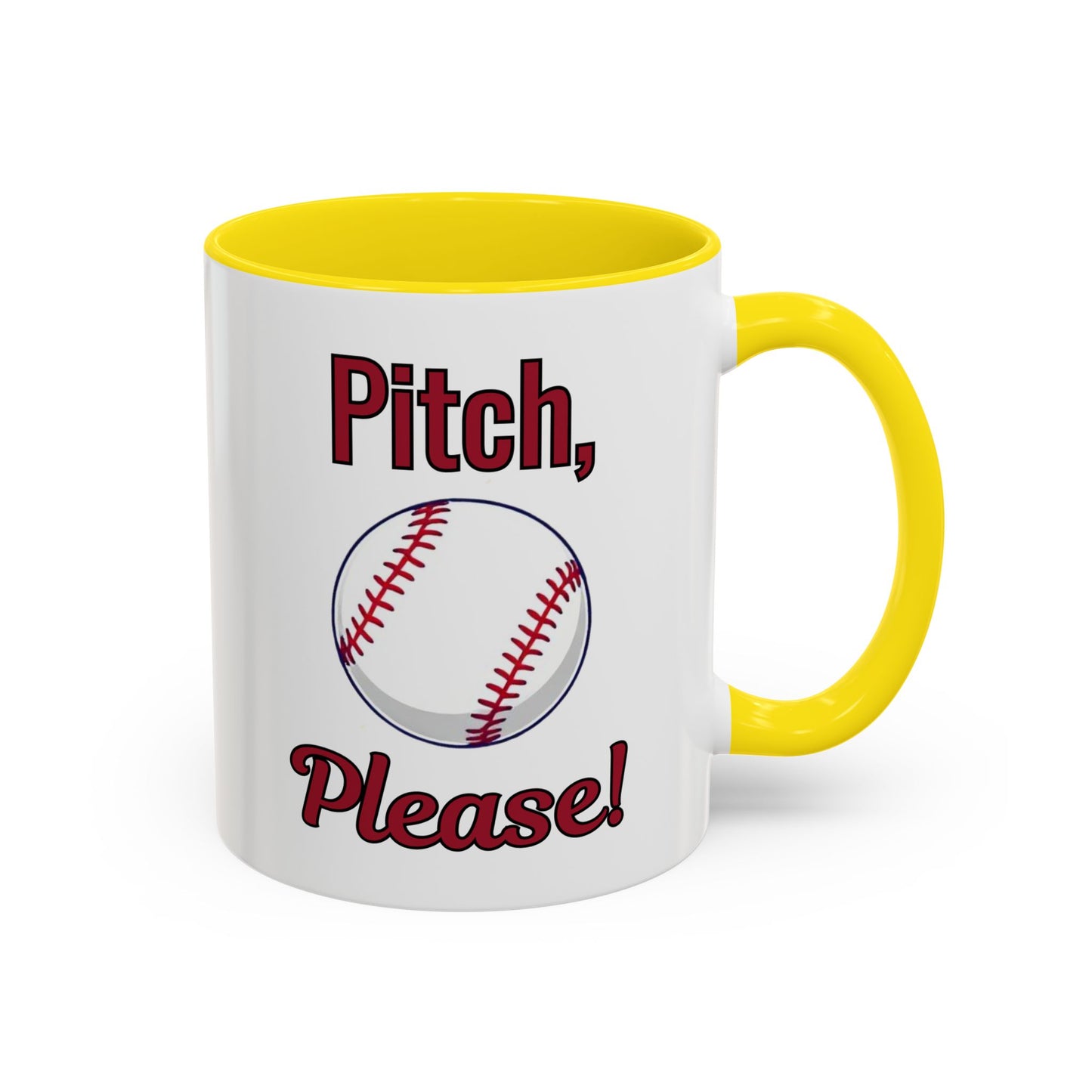Baseball-Themed Coffee Mug, Pitch Please! Mug, Sporty Gift for Baseball Fans, Fun Drinks for Game Day, Unique Coffee Cup