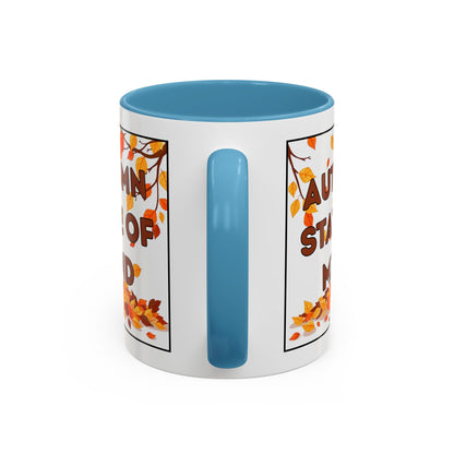 Autumn State of Mind Coffee Mug, Fall Decor Mug, Seasonal Gift, Cozy Beverage Mug, Halloween Coffee Cup, Pumpkin Spice Lover Gift