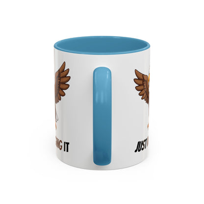 Just Winging It Coffee Mug - Fun Eagle Design, Motivational Mug, Perfect for Gifts, Coffee Lovers, Home Office, Quirky Drinkware