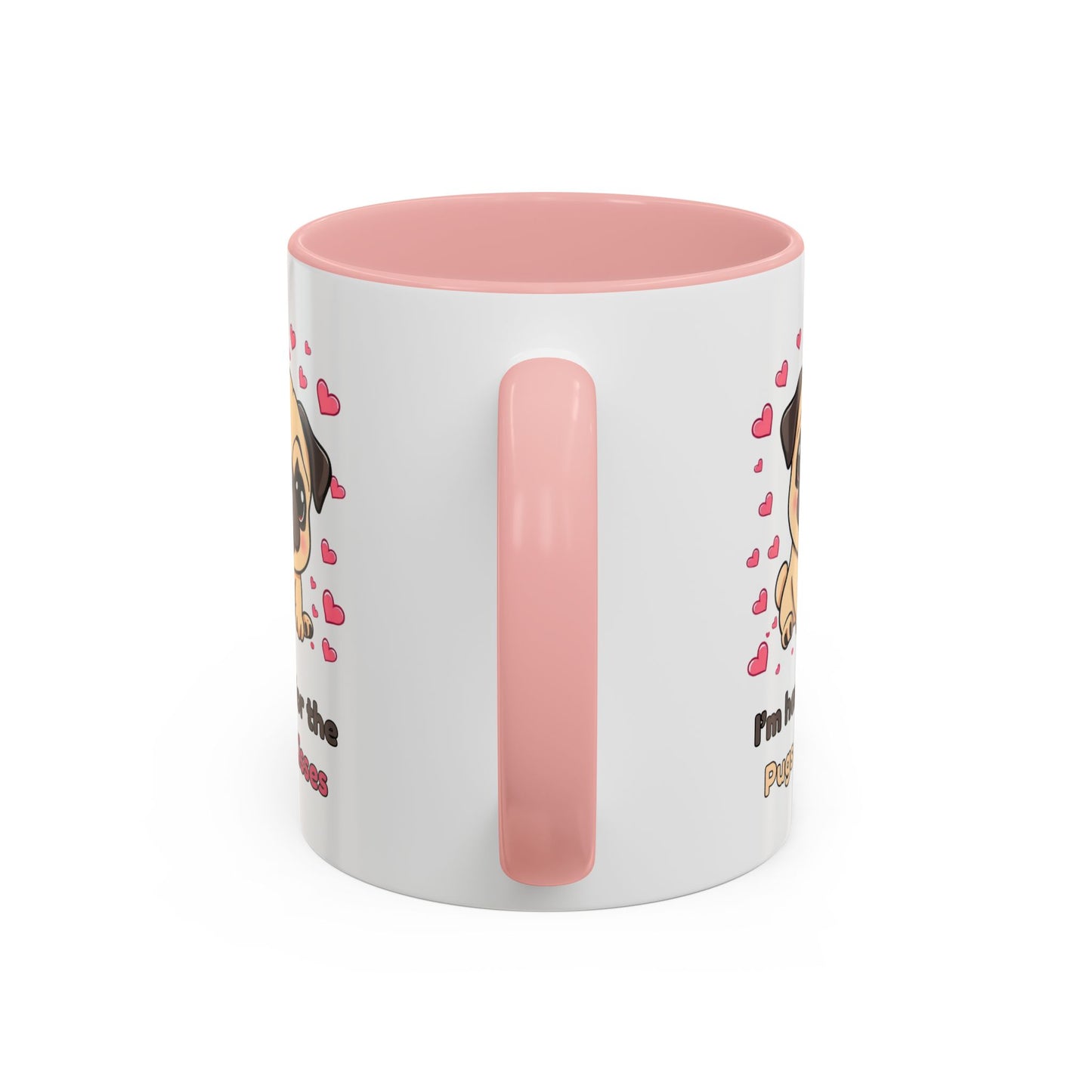Cute Pug Accent Coffee Mug | Perfect Gift for Dog Lovers, Valentine's Day, Pet Owners, Home Decor, Funny Mug