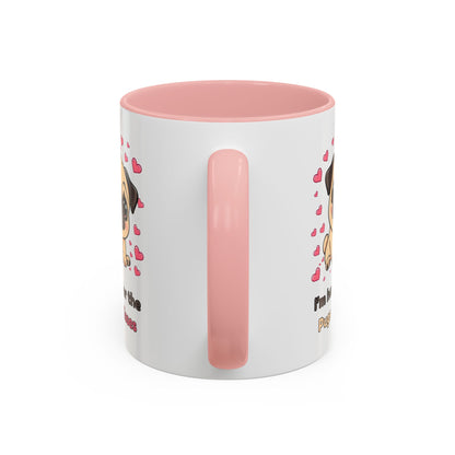 Cute Pug Accent Coffee Mug | Perfect Gift for Dog Lovers, Valentine's Day, Pet Owners, Home Decor, Funny Mug